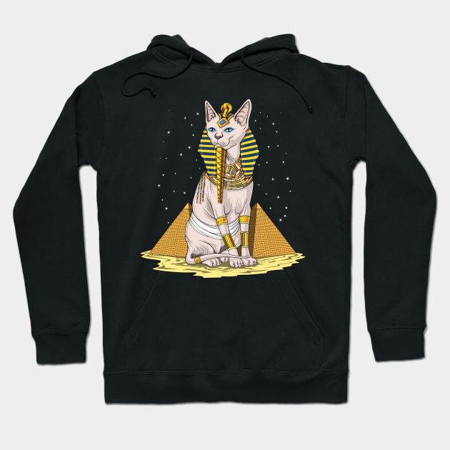 Egyptian Cat Pharaoh Hoodie by underheaven